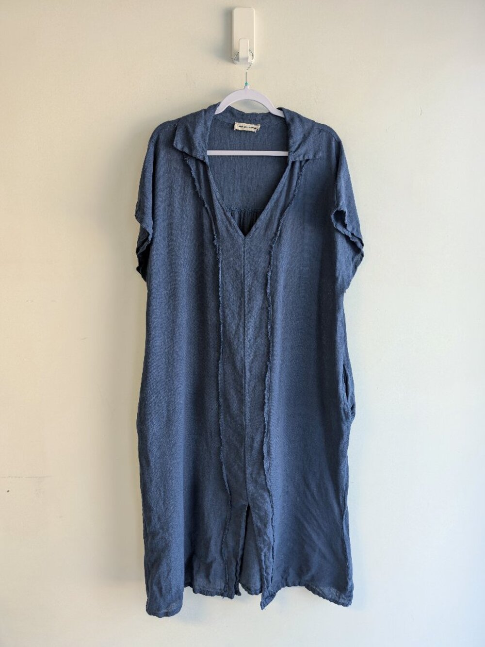 New Collection Linen Short Sleeve Dress